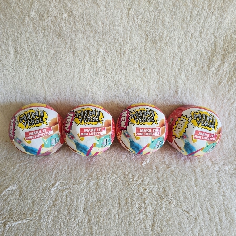 New MGA's Miniverse Make It Mini Lifestyle Series 2 Collectibles toy bundle of 4